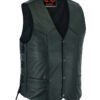 Leather Motorcycle Vest - Men's - Side Laces - Up To 66 - DS106-DS