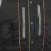 Leather Motorcycle Vest - Men's - Gray - Gun Pockets - Up To 12XL - DS191V-DS