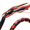 3 Inches Around - Get Back Whip in Black and Red Orange Leather - 42 Inches - GBW9-11-T2-DL