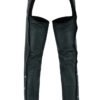 Men's Leather Chaps - Motorcycle - Unisex - Big - Up To 10XL - DS-400-DS