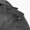 Leather Coat - Men's - Black - Fashion Leather Jacket - Parker - WBM6006-FM