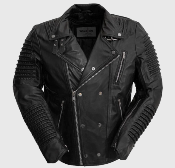 Leather Fashion Biker Jacket - Men's - Six Colors - Brooklyn - WBM2806-FM