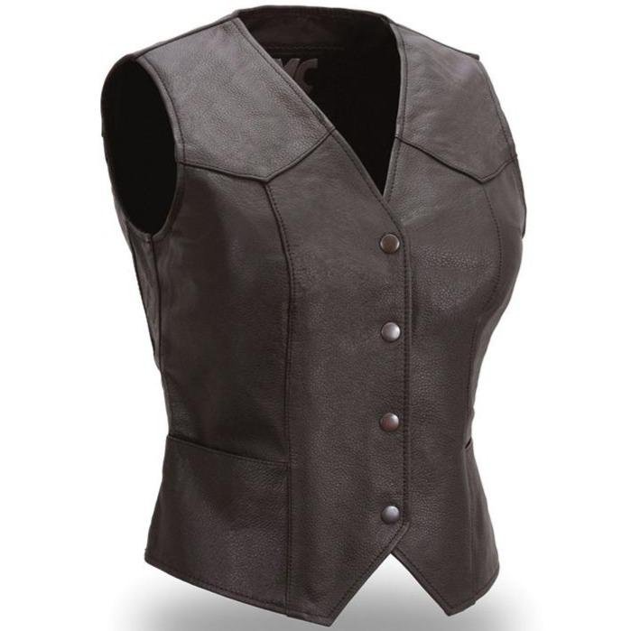 Leather Motorcycle Vest - Women's - Western - Sweet Sienna - FML500CR-FM