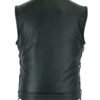 Leather Motorcycle Vest - Men's - Side Laces - Up To 12XL - Big and Tall - DS178-DS