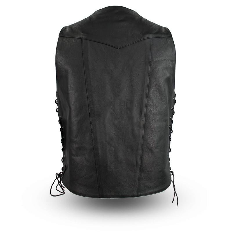Leather Motorcycle Vest - Men's - Western - Up To 8XL - Top Biller - FIM630CFD-FM