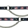 Pair of Biker Boot Chains - American Flag - Motorcycle - BC6-DL