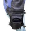 Leather Thigh Bag - Gun Pocket - Black - Studs - Motorcycle - AC1029-11-DL