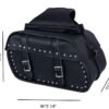 Saddlebags - Leather - Studs - Motorcycle Luggage - SD4079-STUD-LEATHER-DL