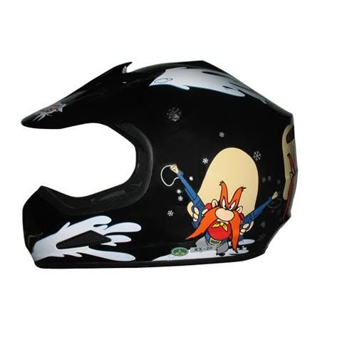 DOT Kids ATV Helmet - Dirt Bike - Snow Machine - Back Off - Color Choice - DOTATVKIDSBACKOFF-HI. Yosemite Sam Motocross Helmet for Youth.