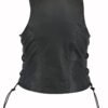 Leather Vest - Women's - Zipper Front - Side Laces - Gun Pockets - DS245-DS.