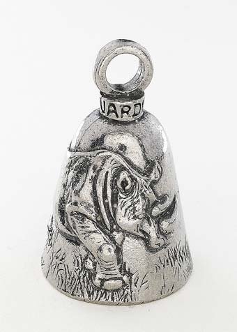 Rhino - Pewter - Motorcycle Guardian Bell® - Made In USA - SKU GB-RHINO-DS