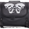 Motorcycle Sissy Bar Bag with Reflective Skulls - Medium - Biker Gear Bags - SB84-SKULL-MED-DL