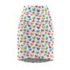 Doodle Hearts - Red Pink White - Women's Pencil Skirt (AOP)