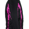 Ladies Textile Racing Jacket In Black and Pink - SKU LJ266-CCN-PINK-DL