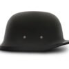 Novelty Motorcycle Helmet - Dull Flat Black - German - 1004B-DH
