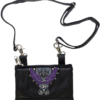 Leather Belt Bag - Purple - Wings Design - Handbag - BAG35-EBL8-PURP-DL