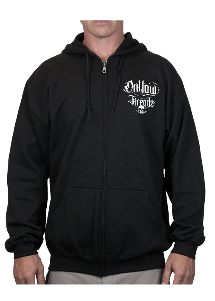 Men's Biker Hoodie - Outlaw Threadz - F Around and Find Out - Coffin - MZ24-DS