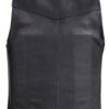 Leather Vest - Women's - Pleated Front and Back - LV8502-DL