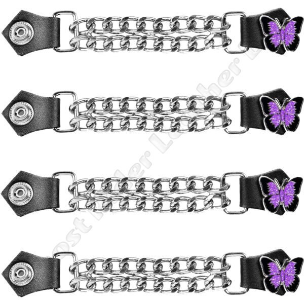 Set of Four Butterfly Vest Extenders - Purple - AC1136-PURPLE-DL