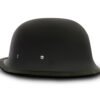 Novelty Motorcycle Helmet - Dull Flat Black - German - 1004B-DH
