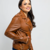 Leather Motorcycle Jacket - Women's - Choice of 5 Colors - Rebel - WBL1390-WB