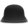 Novelty Motorcycle Helmet - Dull Flat Black - Big German - 1005B-DH