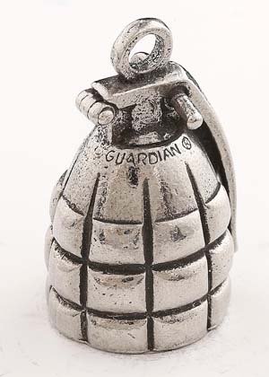 Grenade - Pewter - Motorcycle Guardian Bell® - Made In USA - SKU GB-GRENADE-DS