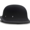 Novelty Motorcycle Helmet - Dull Flat Black - Big German - 1005B-DH