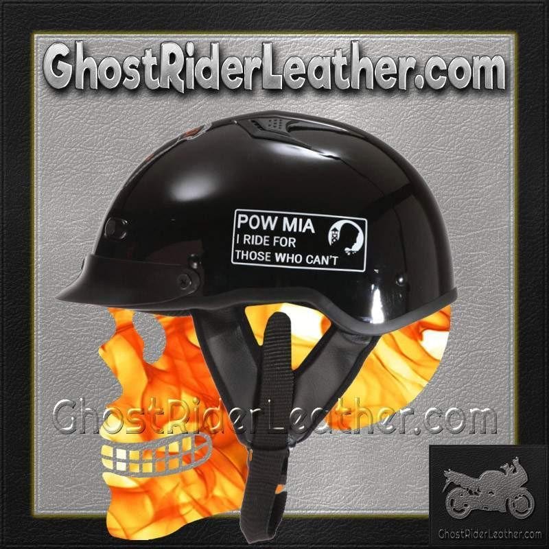DOT Motorcycle Helmet - POW MIA - Never Forget - Shorty - 1VPOW-HI