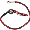 Get Back Whip - Black and Red Leather - With 8 Ball - 42 Inches - SKU GBW6-BALL8-DL