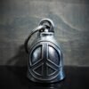 Peace Sign - Pewter - Motorcycle Gremlin Bell - Made In USA - SKU BB90-DS