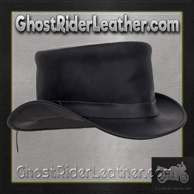 Deadman Top Hat - Men's - Black Leather - HAT1-11-DL