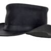 Deadman Top Hat - Men's - Black Leather - HAT1-11-DL