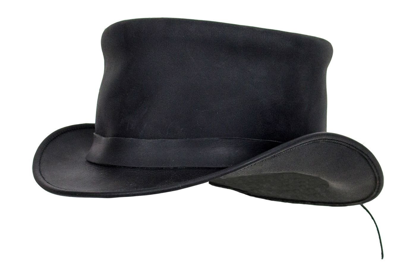 Deadman Top Hat - Men's - Black Leather - HAT1-11-DL