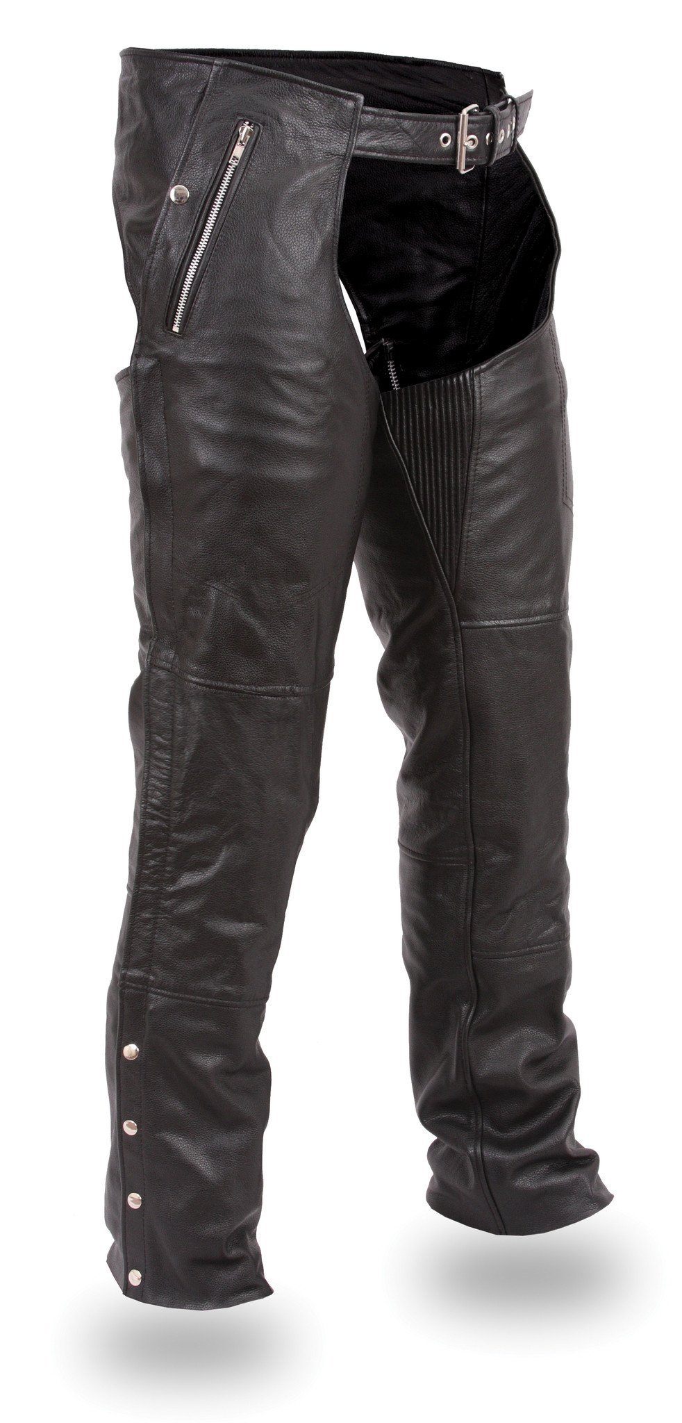 Leather Chaps - Men's - Motorcycle - Patriot - FIM840CSL-CDD-FM