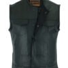 Leather Motorcycle Vest - Men's - Gun Pockets - Up To 12XL - Big and Tall - DS177-DS