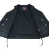 Leather Motorcycle Vest - Men's - Gun Pockets - Up To 8XL - DS122-DS