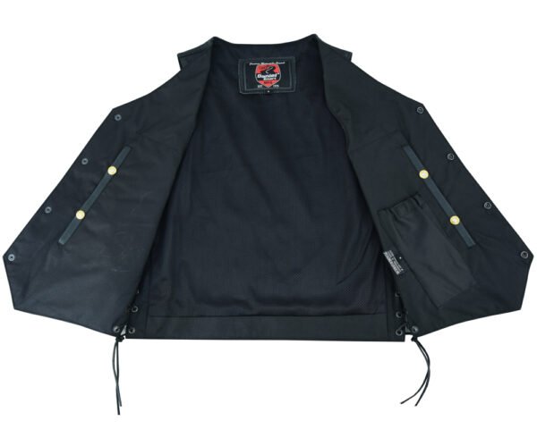 Leather Motorcycle Vest - Men's - Gun Pockets - Up To 8XL - DS122-DS