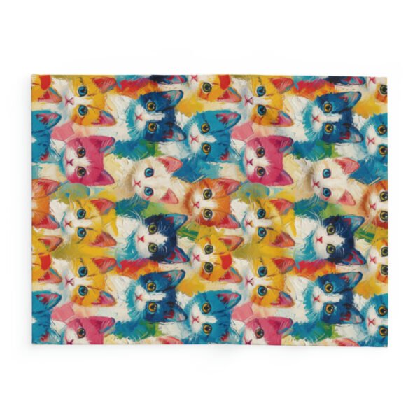 Oil Painting Kittens - 3 Different Sizes - Multi Colors - Arctic Fleece Blanket