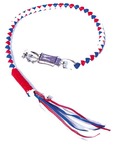 Get Back Whip - Red White and Blue Leather - GBW11-DL
