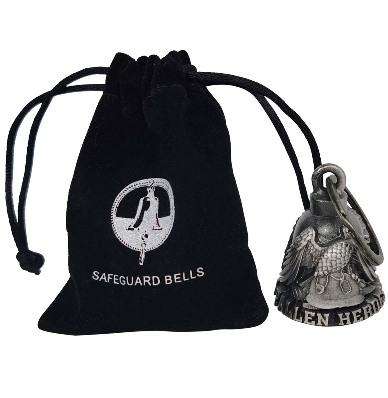 Motorcycle Ride Bell - 3D - Skull With Rebel Flag - Spirit Bell - Gremlin - DBL17-L-DL