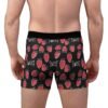 Doodle Strawberries - Sweet Red White on Black - Men's Boxer Briefs (AOP)