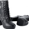 Motorcycle Boots - Women's - Chunky Heel - Inside Zipper - MR-BTL7004-DL