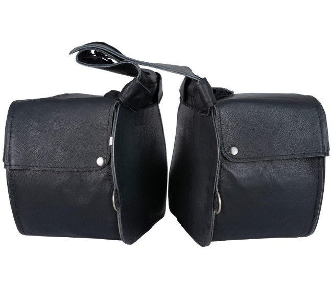 Saddlebags - Leather - Studs - Motorcycle Luggage - SD4079-STUD-LEATHER-DL
