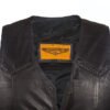 Leather Motorcycle Vest - Men's - Braid - Side Laces - MV301-DL