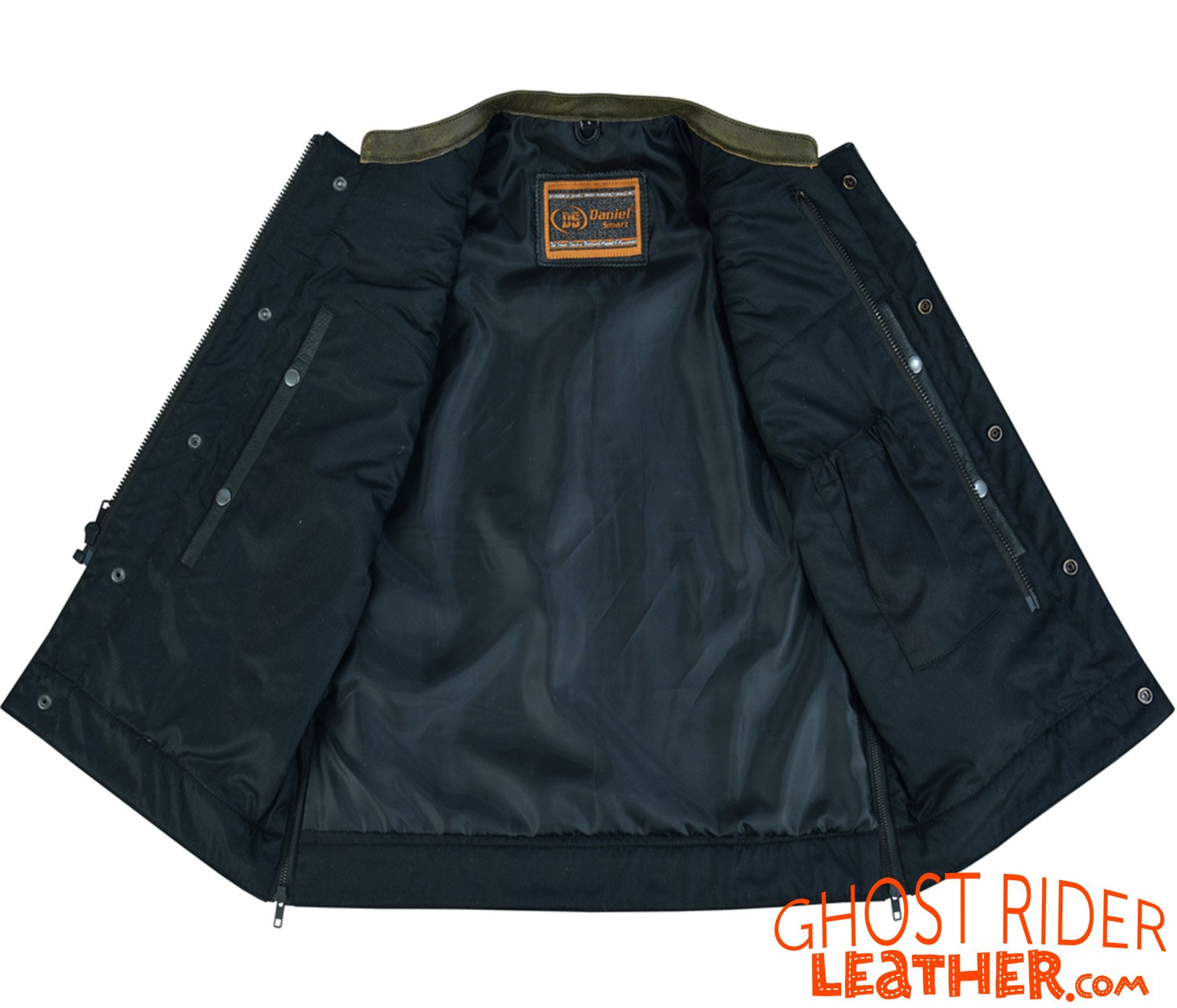 Leather Motorcycle Vest - Men's - Up To Size 8XL - Diamond Quilting - Big and Tall - DS199-DS Leather Motorcycle Vest - Men's - Up To Size 8XL - Diamond Quilting - Big and Tall - DS199-DS