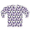 Doodle Eggplant Emoji - Text Schwing - Purple Green on White - Unisex Sweatshirt