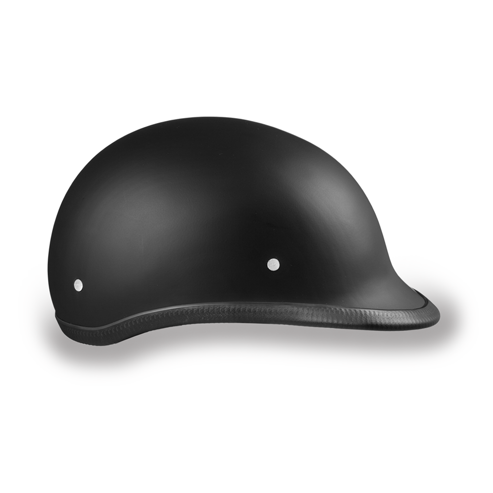 DOT Motorcycle Helmet - Dull Black - Jockey Hawk Polo - H1-B-DH