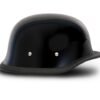 Novelty Motorcycle Helmet - High Gloss Black - Big German - 1005A-DH