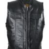 Leather Motorcycle Vest - Men's - Up To Size 64 - Club - MV9320-ZIP-11-DL